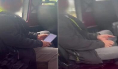 Dolmuştaki skandal hareket kamerada! Polis kıskıvrak yakaladı
