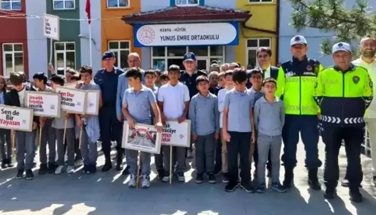 Konya’nın Hüyük İlçesinde Trafik Haftası Etkinlikleri Düzenlendi